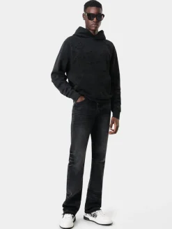 AMIRI Denim<RELEASE HEM STRAIGHT JEAN FADED BLACK