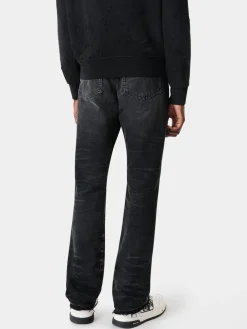AMIRI Denim<RELEASE HEM STRAIGHT JEAN FADED BLACK