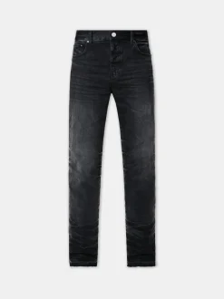 AMIRI Denim<RELEASE HEM STRAIGHT JEAN FADED BLACK