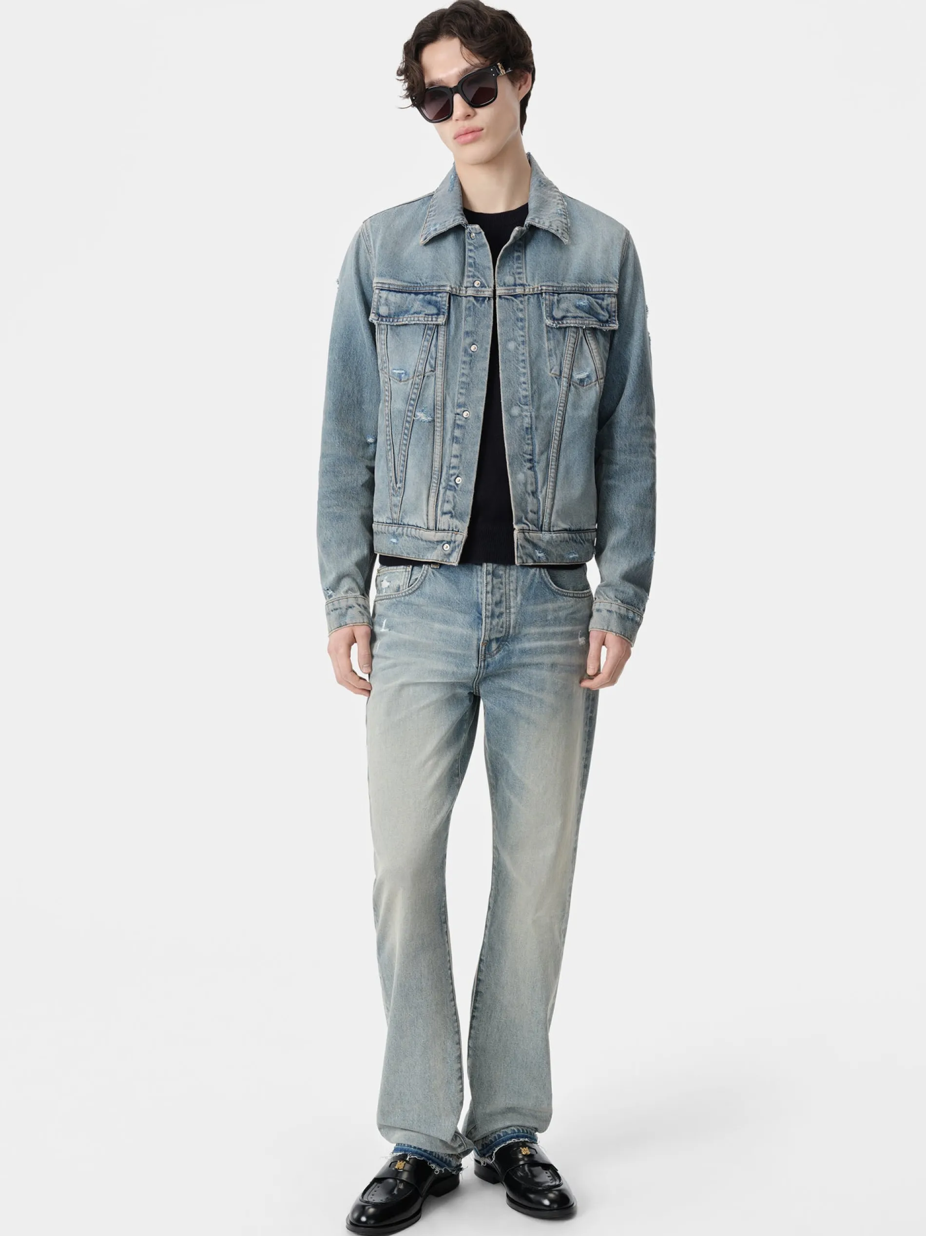 AMIRI Denim<RELEASED HEM STRAIGHT JEAN Antique Indigo