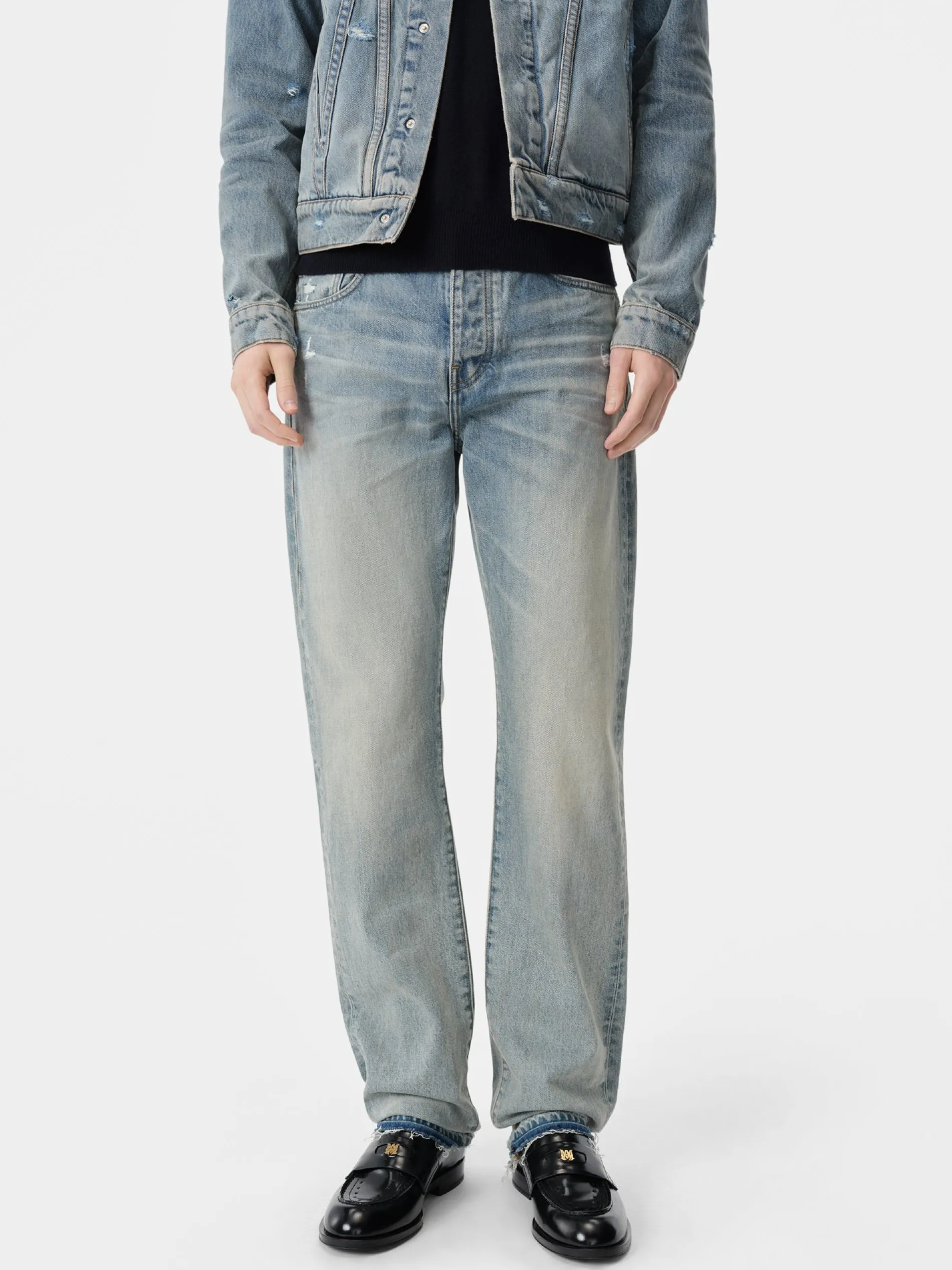 AMIRI Denim<RELEASED HEM STRAIGHT JEAN Antique Indigo