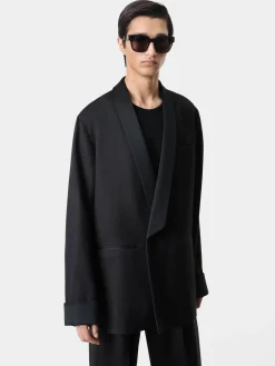 AMIRI Outerwear<SMOKING JACKET BLACK