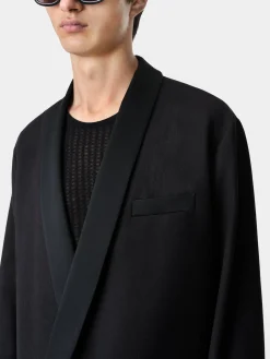 AMIRI Outerwear<SMOKING JACKET BLACK