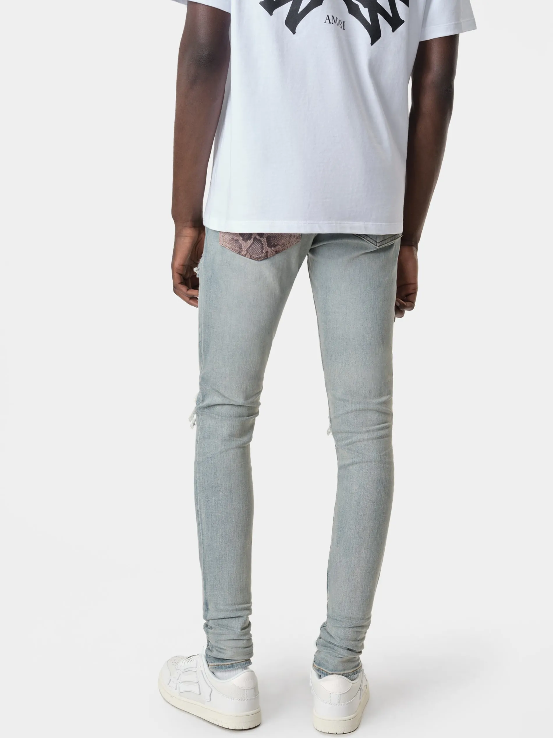 AMIRI Denim<SNAKE MX1 JEAN Antique Indigo