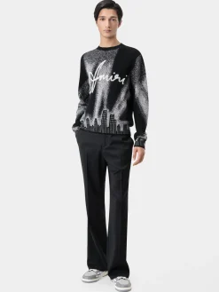 AMIRI Knitwear<SPOTLIGHT CREWNECK BLACK