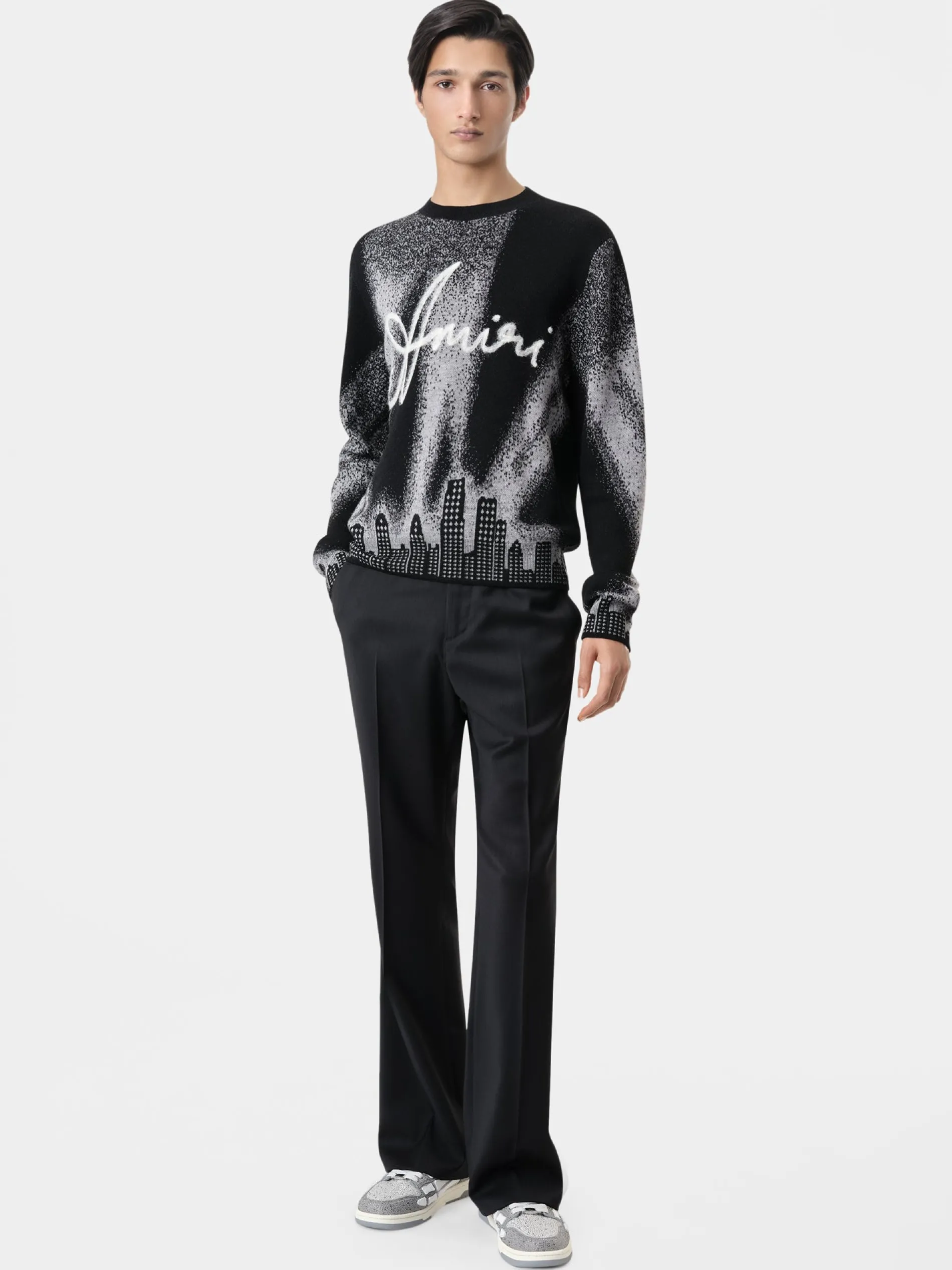 AMIRI Knitwear<SPOTLIGHT CREWNECK BLACK