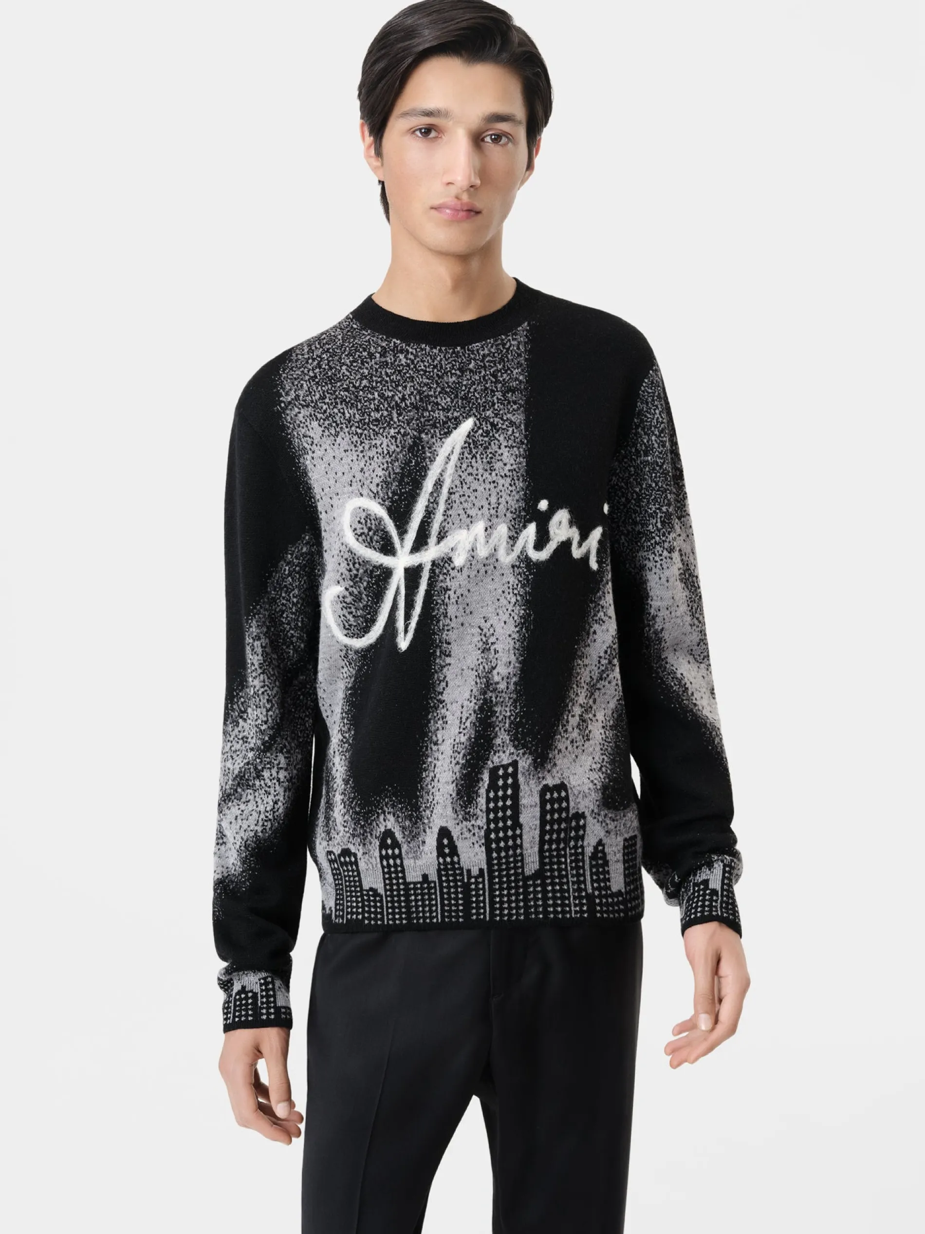 AMIRI Knitwear<SPOTLIGHT CREWNECK BLACK