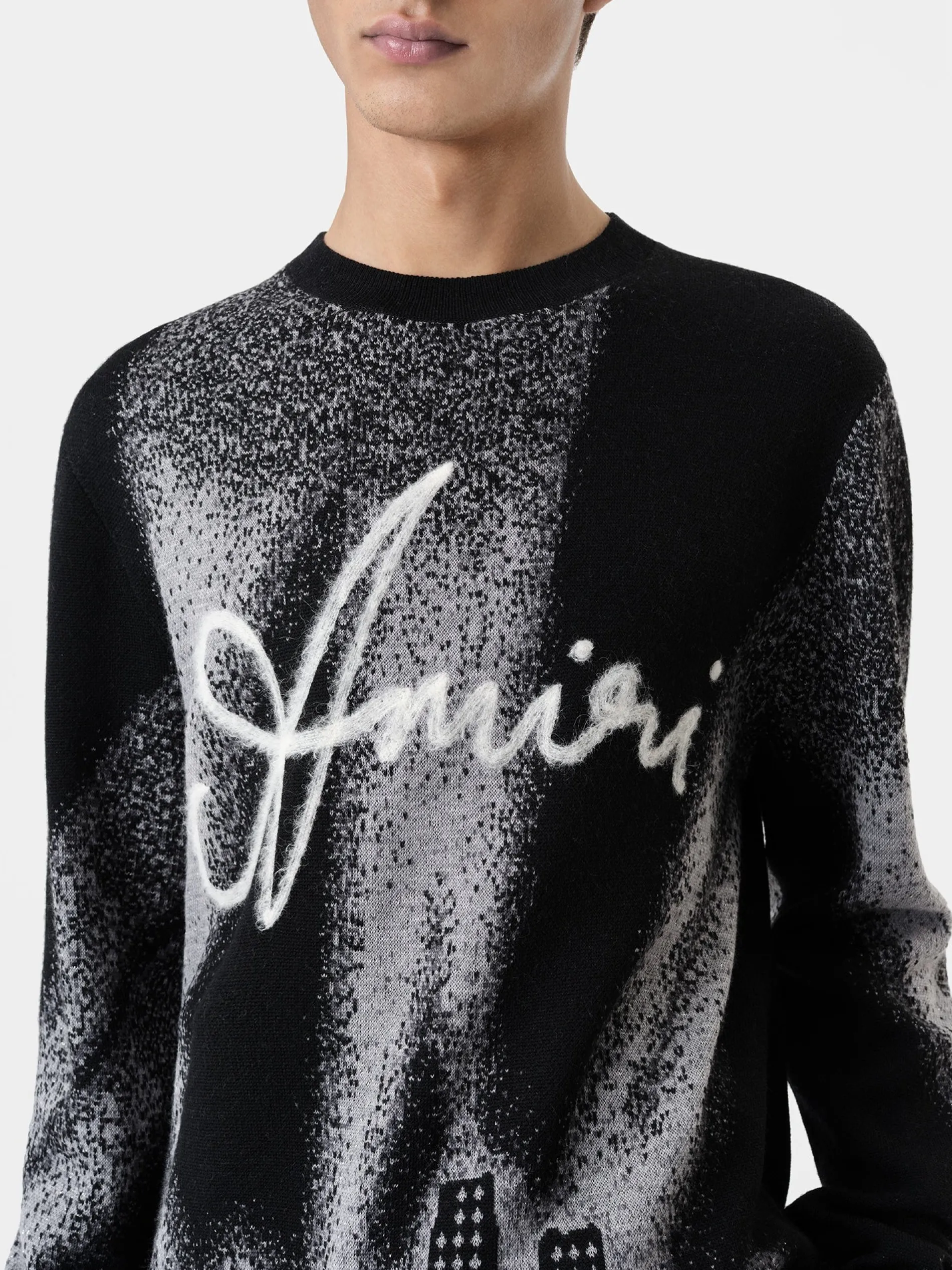 AMIRI Knitwear<SPOTLIGHT CREWNECK BLACK