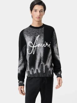 AMIRI Knitwear<SPOTLIGHT CREWNECK BLACK