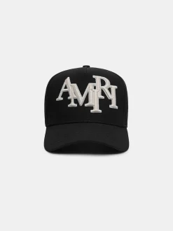 AMIRI Hats|Hats<STAGGERED CANVAS HAT BLACK