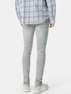 AMIRI Denim<STAGGERED LOGO JEAN CLAY INDIGO