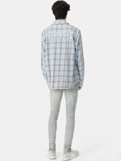 AMIRI Denim<STAGGERED LOGO JEAN CLAY INDIGO