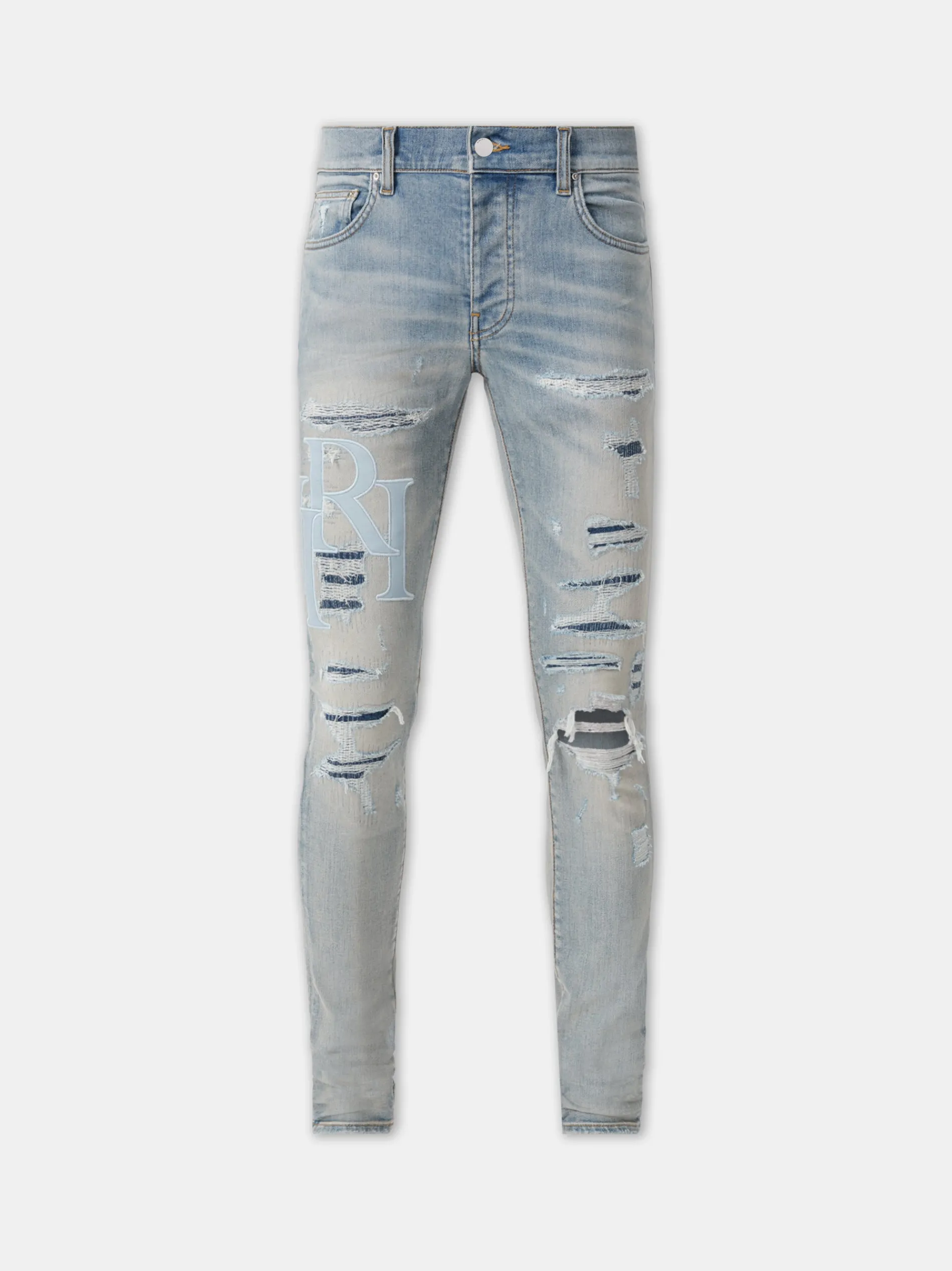 AMIRI Denim<STAGGERED LOGO JEAN CLAY INDIGO