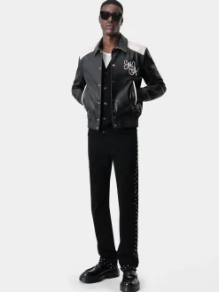 AMIRI Denim<STAR CRYSTAL SLIM JEAN BLACK OD