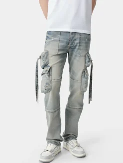 AMIRI Denim<TACTICAL CARGO Antique Indigo