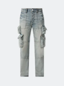 AMIRI Denim<TACTICAL CARGO Antique Indigo