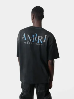 AMIRI Tees<THEATRE MASKS OVERSIZED TEE BLACK