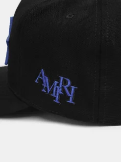 AMIRI Hats|Hats<THREE STAR STAGGERED FULL CANVAS HAT Black Blue
