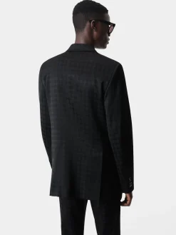AMIRI Outerwear<TONAL MA QUAD DOUBLE-BREASTED BLAZER BLACK