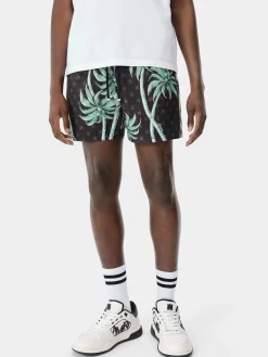 AMIRI Swimwear|Shorts & Sweatpants<TWISTED PALMS SWIM TRUNK BLACK