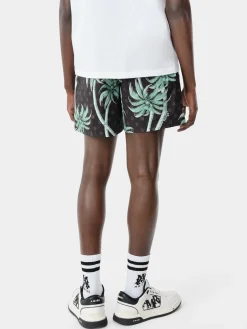 AMIRI Swimwear|Shorts & Sweatpants<TWISTED PALMS SWIM TRUNK BLACK
