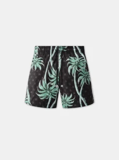 AMIRI Swimwear|Shorts & Sweatpants<TWISTED PALMS SWIM TRUNK BLACK