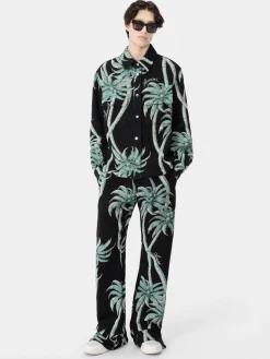 AMIRI Pants<TWISTED PALMS TAPESTRY PANT BLACK