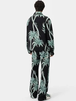 AMIRI Pants<TWISTED PALMS TAPESTRY PANT BLACK