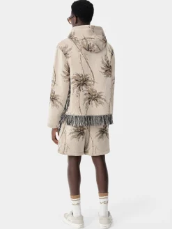AMIRI Shorts & Sweatpants<TWISTED PALMS TAPESTRY SHORT Alabaster