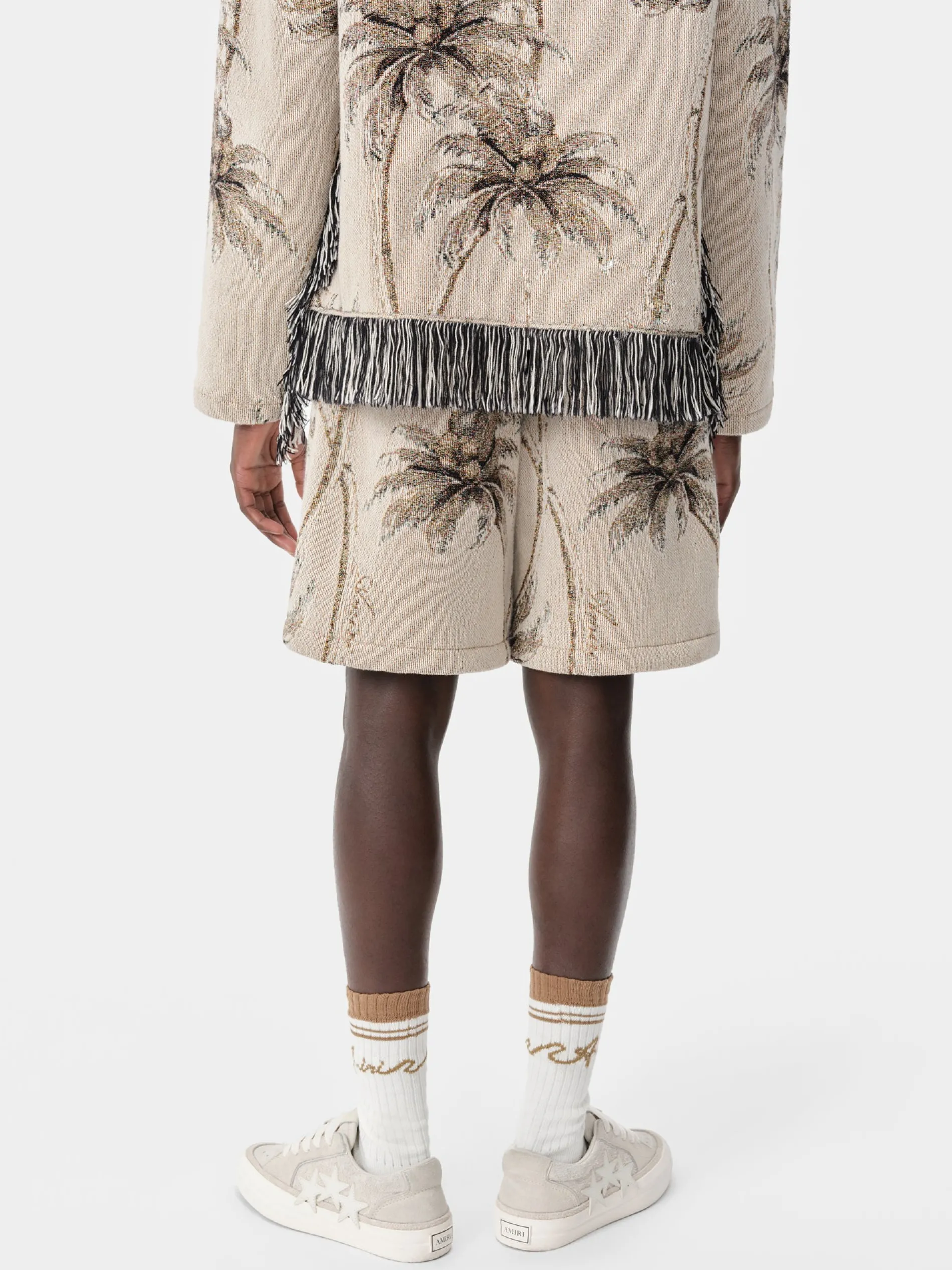 AMIRI Shorts & Sweatpants<TWISTED PALMS TAPESTRY SHORT Alabaster