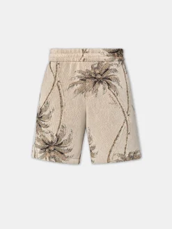 AMIRI Shorts & Sweatpants<TWISTED PALMS TAPESTRY SHORT Alabaster