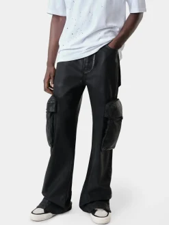 AMIRI Denim<WAX M65 BAGGY CARGO BLACK OD