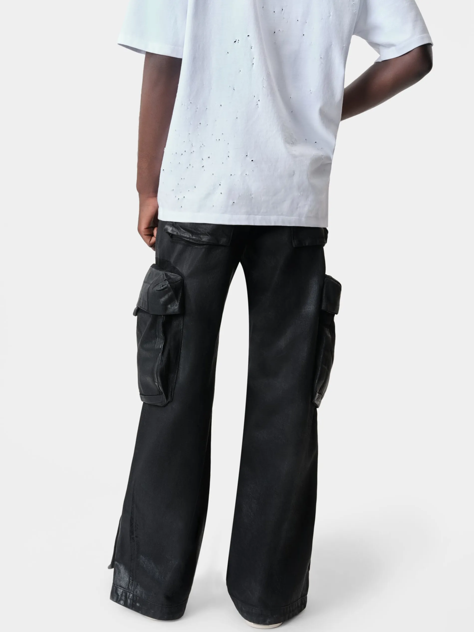 AMIRI Denim<WAX M65 BAGGY CARGO BLACK OD