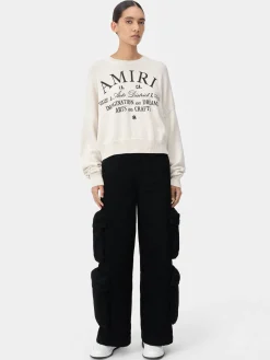 AMIRI Knitwear<WOMEN'S ARTS DISTRICT CREW White