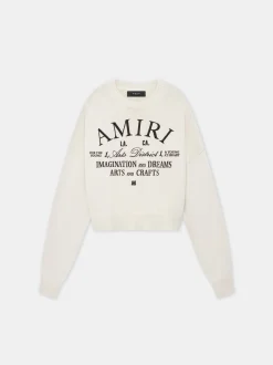 AMIRI Knitwear<WOMEN'S ARTS DISTRICT CREW White