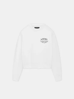 AMIRI Sweatshirts|Jersey<WOMEN'S ARTS DISTRICT CREW White