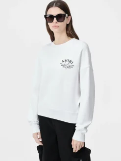 AMIRI Sweatshirts|Jersey<WOMEN'S ARTS DISTRICT CREW White