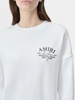 AMIRI Sweatshirts|Jersey<WOMEN'S ARTS DISTRICT CREW White