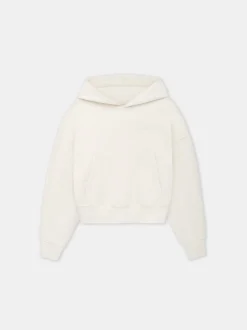 AMIRI Sweatshirts|Jersey<WOMEN'S EMBROIDERED HOODIE Alabaster