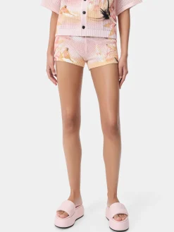 AMIRI Knitwear|Shorts & Sweatpants<WOMEN'S PARADISE CROCHET SHORT Rosewater