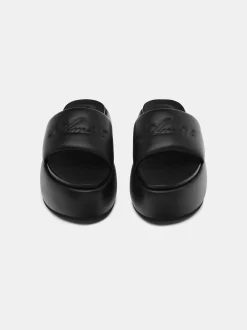 AMIRI Sandals|Sandals<WOMEN'S SCRIPT PLATFORM SANDAL BLACK