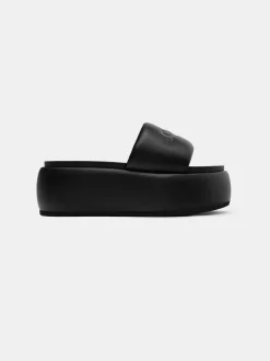 AMIRI Sandals|Sandals<WOMEN'S SCRIPT PLATFORM SANDAL BLACK