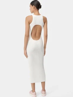 AMIRI Dresses|Knitwear<WOMEN'S STACKED MAXI DRESS Alabaster