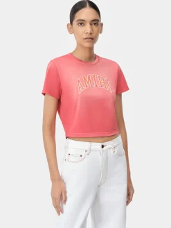 AMIRI Tees|Jersey<WOMEN'S VINTAGE BABY TEE Flamingo Pink