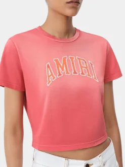 AMIRI Tees|Jersey<WOMEN'S VINTAGE BABY TEE Flamingo Pink
