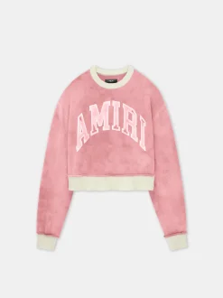 AMIRI Knitwear|Sweatshirts<WOMEN'S VINTAGE CASHMERE CREW Flamingo Pink