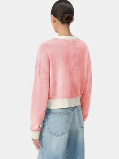 AMIRI Knitwear|Sweatshirts<WOMEN'S VINTAGE CASHMERE CREW Flamingo Pink