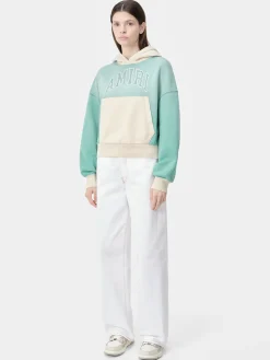 AMIRI Sweatshirts|Jersey<WOMEN'S VINTAGE HOODIE Sea Blue