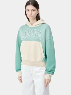 AMIRI Sweatshirts|Jersey<WOMEN'S VINTAGE HOODIE Sea Blue