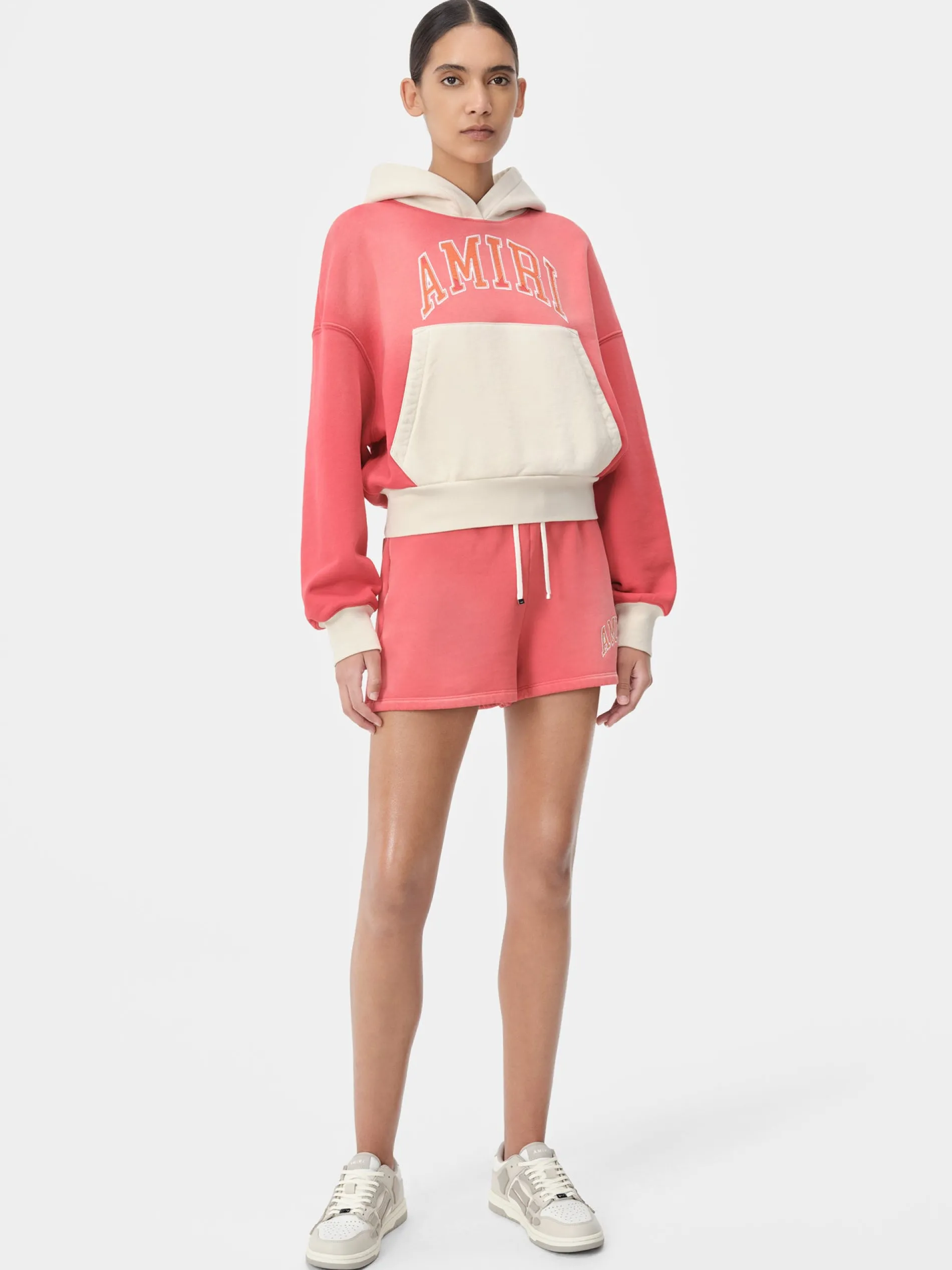 AMIRI Sweatshirts|Jersey<WOMEN'S VINTAGE HOODIE Flamingo Pink